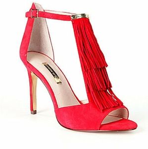 Louise et Cie Kayla Red Fringe Heels 8M